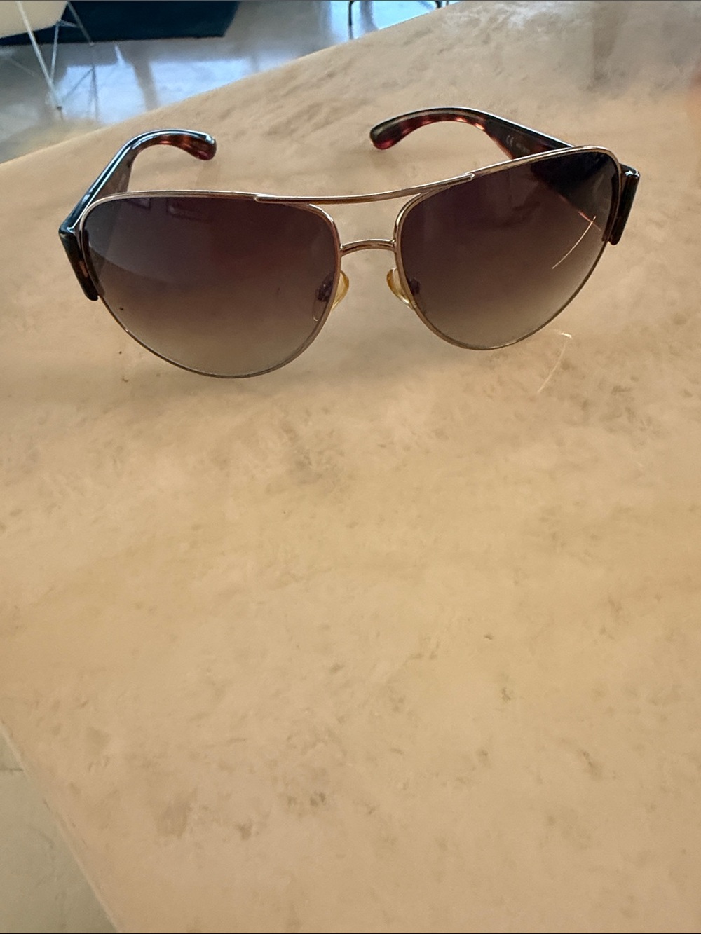 Marc Jacobs Aviator Sunglasses with Brown Gradient Lenses